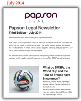 Papson Newsletter July 2014