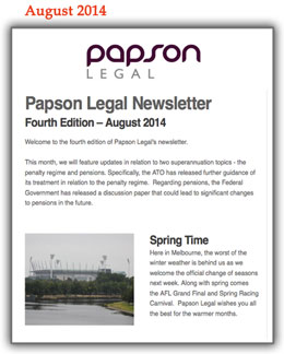 Papson Newsletter August 2014
