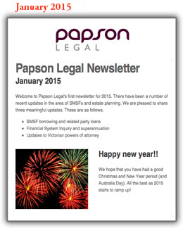 Papson Newsletter January 2015